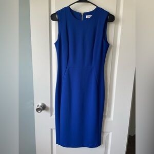 Calvin Klein blue sheath dress